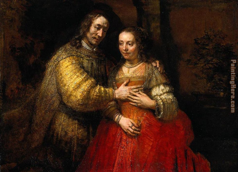 The Jewish Bride painting - Rembrandt The Jewish Bride art painting